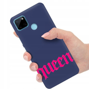 Etui Matowe Granat do REALME C25Y Modne Top Wzory