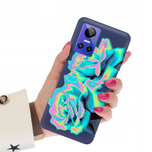 Etui Matowe Granat do REALME GT NEO 3 5G Art Wzory