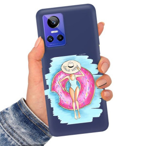 Etui Matowe Granat do REALME GT NEO 3 5G Top Wzory