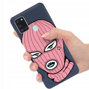 Etui Matowe Granat do SAMSUNG A21s Modne Top Wzory