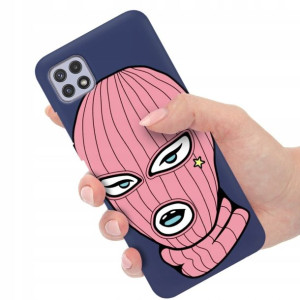 Etui Matowe Granat do SAMSUNG A22 5G Modne Wzory