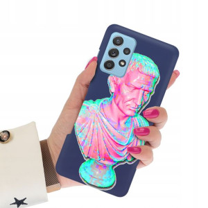 Etui Matowe Granat do SAMSUNG A33 5G Art Top Wzory