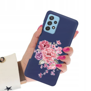 Etui Matowe Granat do SAMSUNG A33 5G Wiosna Wzory