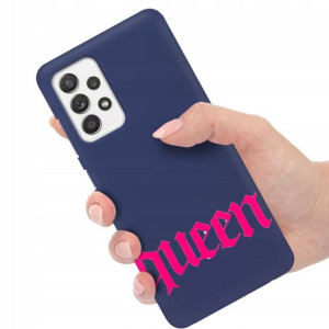 Etui Matowe Granat do SAMSUNG A52 4G Modne Wzory
