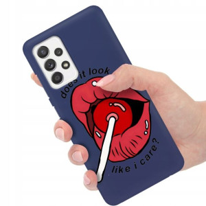 Etui Matowe Granat do SAMSUNG A52 Modne Top Wzory