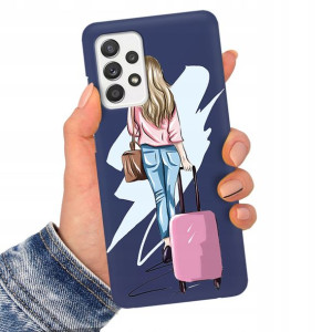 Etui Matowe Granat do SAMSUNG A52 Serialowe Wzory