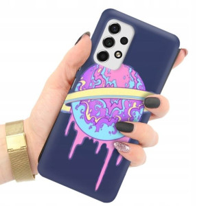 Etui Matowe Granat do SAMSUNG A53 5G Sztuka Wzory