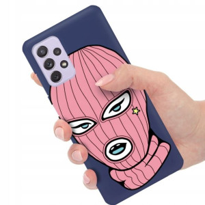 Etui Matowe Granat do SAMSUNG A72 5G Modne Wzory