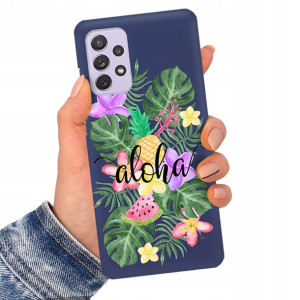 Etui Matowe Granat do SAMSUNG A72 5G Serial Wzory