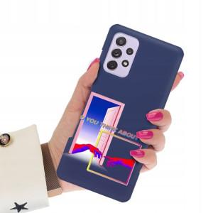 Etui Matowe Granat do SAMSUNG A72 Art Sztuka Wzory