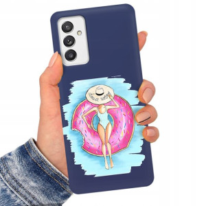 Etui Matowe Granat do SAMSUNG A82 5G Serial Wzory
