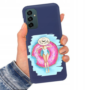 Etui Matowe Granat do SAMSUNG M13 4G Serial Wzory