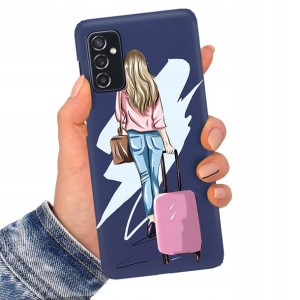 Etui Matowe Granat do SAMSUNG M52 5G Serial Wzory