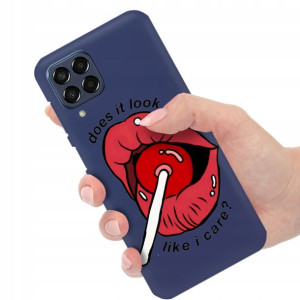 Etui Matowe Granat do SAMSUNG M53 5G Modne Wzory