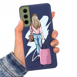 Etui Matowe Granat do SAMSUNG S21 FE Serial Wzory