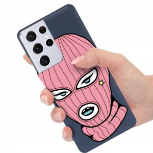 Etui Matowe Granat do SAMSUNG S21 ULTRA Top Wzory