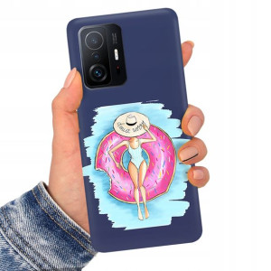 Etui Matowe Granat do XIAOMI 11T 5G Serial Wzory