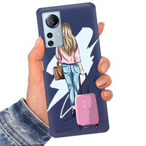 Etui Matowe Granat do XIAOMI 12 LITE Serial Wzory