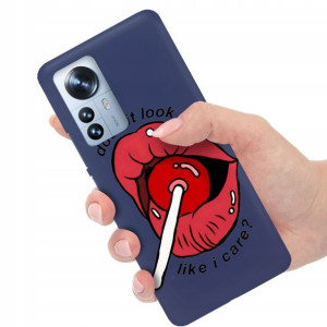 Etui Matowe Granat do XIAOMI 12 PRO 5G Modne Wzory