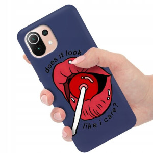 Etui Matowe Granat do XIAOMI MI 11 LITE 4G Wzory