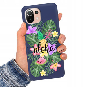 Etui Matowe Granat do XIAOMI MI 11 LITE 4G Wzory