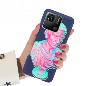 Etui Matowe Granat do XIAOMI REDMI 10A Art Wzory