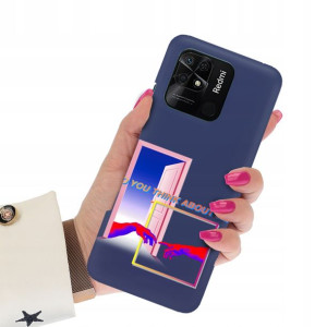 Etui Matowe Granat do XIAOMI REDMI 10C 4G Wzory
