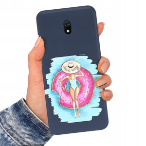 Etui Matowe Granat do XIAOMI REDMI 8A Serial Wzory