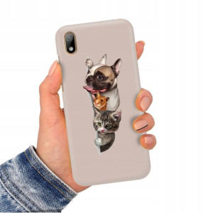 Etui Matowe NUDE do HUAWEI Y5 2019 Obudowa Wzory