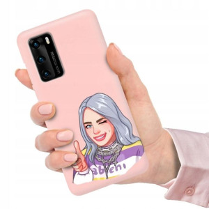 Etui Matowe PUDROWY RÓŻ do HUAWEI P40 Modne Wzory