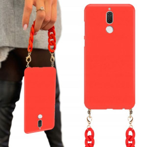 Etui Matowe Red Łańcuszek BLINK do HUAWEI HONOR 9i