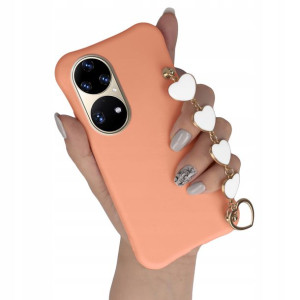 Etui Matowe ŁOSOŚ do HUAWEI P50 PRO Łańcuch Serce