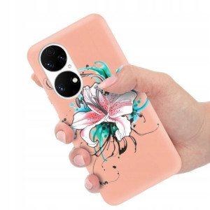 Etui Matowe Łosoś do HUAWEI P50 Subtelne Top Wzory