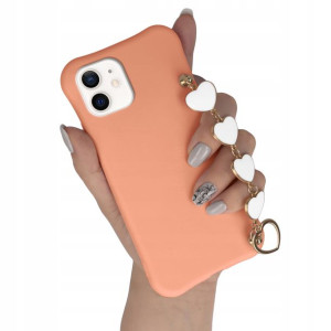 Etui Matowe ŁOSOŚ do IPHONE 12 Top Łańcuszek Serce