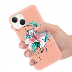 Etui Matowe Łosoś do IPHONE 13 MINI Subtelne Wzory