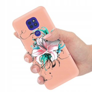 Etui Matowe Łosoś do MOTOROLA G9 PLAY Subtelne Wz