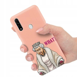 Etui Matowe Łosoś do OPPO A8 Subtelne Top Wzory