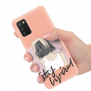 Etui Matowe Łosoś do SAMSUNG A02s Subtelne Wzory