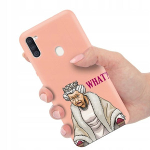 Etui Matowe Łosoś do SAMSUNG A11 Subtelne Wzory