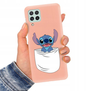 Etui Matowe Łosoś do SAMSUNG A22 4G Stich Wzory