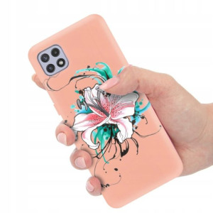 Etui Matowe Łosoś do SAMSUNG A22 5G Subtelne Wz