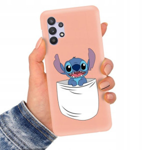 Etui Matowe Łosoś do SAMSUNG A32 Lilo Stich Wzory