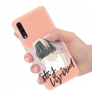 Etui Matowe Łosoś do SAMSUNG A50s Subtelne Wzory
