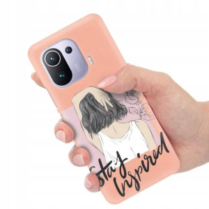Etui Matowe Łosoś do XIAOMI MI 11 PRO Subtelne Wz