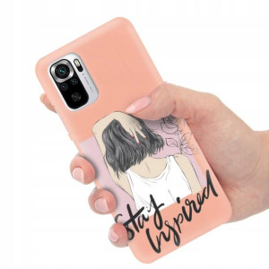 Etui Matowe Łosoś do XIAOMI REDMI NOTE 10 4G Wz