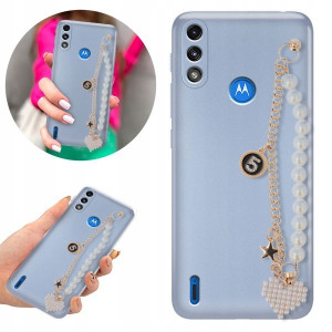 Etui Metalic BLINK NIEBIESKI do MOTOROLA E7 POWER