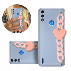 Etui Metalic BLINK Niebieski do MOTOROLA E7 POWER