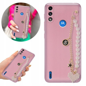 Etui Metalic BLINK RÓŻOWY do MOTOROLA E7i POWER