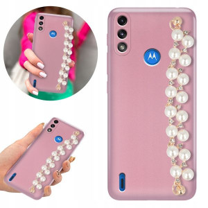 Etui Metalic BLINK RÓŻOWY Top do MOTOROLA E7 POWER