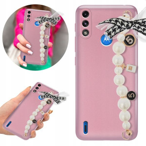 Etui Metalic BLINK RÓŻOWY Top do MOTOROLA E7 POWER